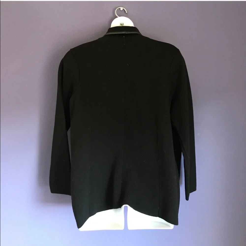 Calvin Klein Blazer w/Faux Leather Trim